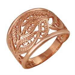 Женское кольцо позолоченное "Винтажное" - фото 14744