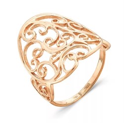 Женское кольцо позолоченное "Верба" - фото 14747