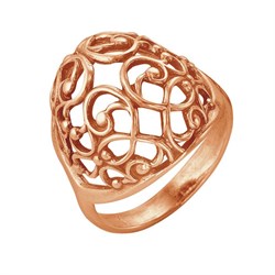 Женское кольцо позолоченное "Золотой шар" - фото 14761
