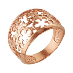 Женское кольцо позолоченное "Цветочная поляна" - фото 14763
