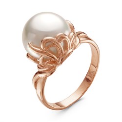 Женское кольцо позолоченное "Жемчужное чудо" - фото 14801