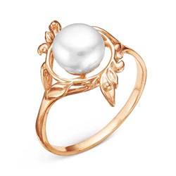 Женское кольцо с жемчугом "Природа" - фото 14855