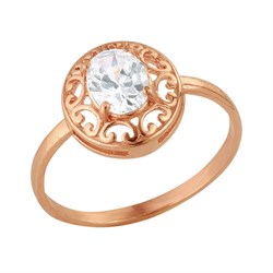 Женское кольцо позолоченное "Душевная искорка" - фото 14919
