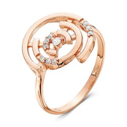 Женское кольцо позолоченное "Жизненный виток" - фото 15008