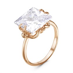 Женское кольцо позолоченное "Шик и блеск" - фото 15015