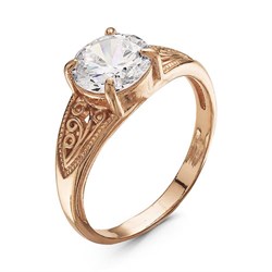 Женское кольцо позолоченное "Удача"  - фото 15033