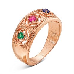 Женское кольцо разноцветное "Настроение" - фото 15086