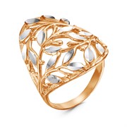 Женское кольцо позолоченное "Алмазные грани"