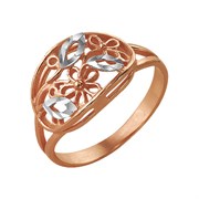 Женское кольцо позолоченное "Золотые цветы"