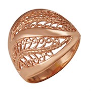 Женское кольцо позолоченное "Морские волны"