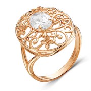 Женское кольцо позолоченное "Цветочная лужайка" 