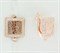 Женские серьги позолоченные "Виньетка" - фото 14322