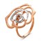 Женское кольцо позолоченное "Роза" - фото 14677