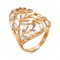 Женское кольцо позолоченное "Алмазные грани" - фото 14687