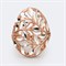 Женское кольцо позолоченное "Алмазные грани" - фото 14690