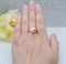 Женское кольцо позолоченное с жемчужиной - фото 14795