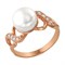 Женское кольцо с жемчугом "Бесконечность" - фото 14843