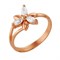 Женское кольцо позолоченное "Цветок исполнения желаний" - фото 14915