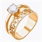 Женское кольцо позолоченное "Виктория" - фото 14939