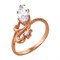 Женское кольцо позолоченное "Подснежник" - фото 15043