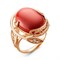 Женское кольцо с кораллом "Блаженство" - фото 15075