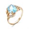 Женское кольцо с топазом "Фантастика" - фото 15266