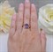 Женское кольцо с сиреневыми фианитом "Нежность" - фото 15288