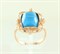 Женское кольцо позолоченное "Мальвина" - фото 15350