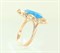 Женское кольцо позолоченное "Мальвина" - фото 15352