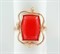 Женское кольцо позолоченное "Ариель" - фото 15362