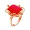 Женское кольцо позолоченное "Ариель" - фото 15366