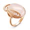 Женское кольцо с розовым кварцем "Искренность" - фото 15369