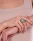 Женское кольцо позолоченное "Нефритовая роскошь" - фото 15393