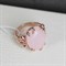 Женское кольцо с розовым кварцем "Новизна" - фото 15412