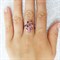 Женское кольцо с цветными фианитами "Изысканный цветок" - фото 15462